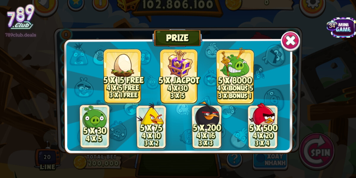 3 Biểu Tượng Đặc Biệt trong Angry Bird Slots Tại 789 Club